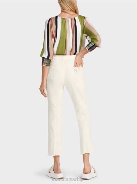 „промислите заједно“ фармерке са пет џепова Marc Cain D688794 прљаво бело одећу