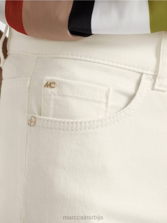 „промислите заједно“ фармерке са пет џепова Marc Cain D688794 прљаво бело одећу