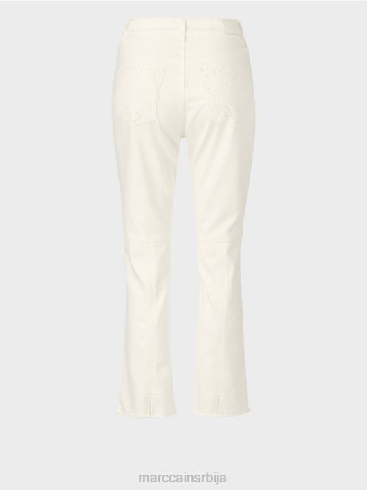 „промислите заједно“ фармерке са пет џепова Marc Cain D688794 прљаво бело одећу