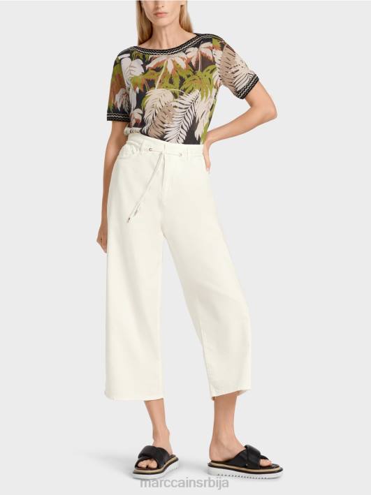 „промислите заједно“ фармерке са пет џепова Marc Cain D688795 прљаво бело одећу