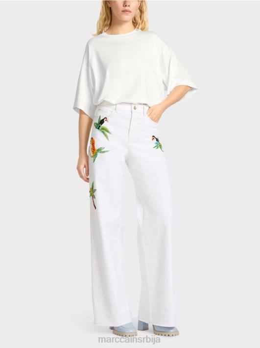 варри фармерке "преиспитамо заједно". Marc Cain D688800 прљаво бело одећу