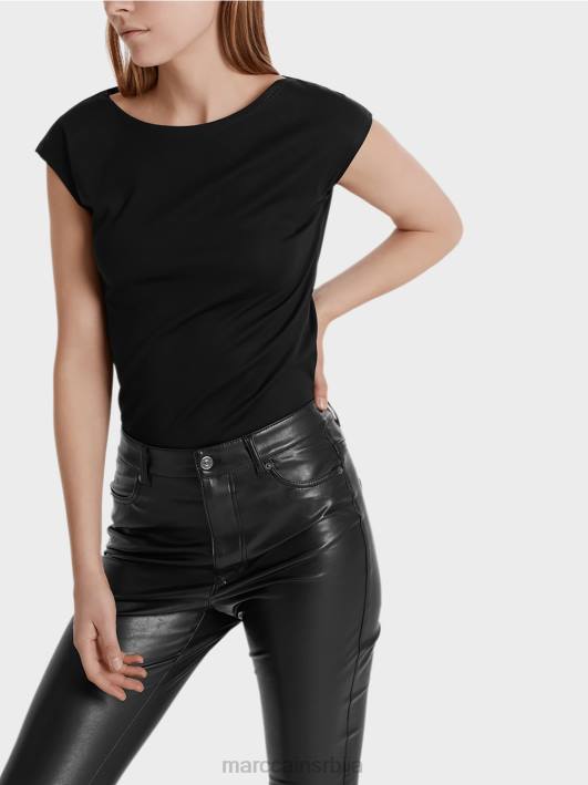 панталоне од имитације коже Marc Cain D688831 црн одећу