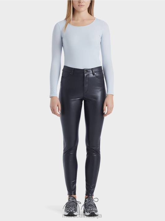 панталоне од имитације коже Marc Cain D688832 поноћно плава одећу