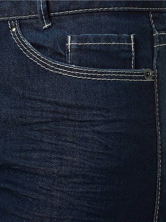 фармерке са шавовима светлих боја Marc Cain D688834 тамноплави тексас одећу