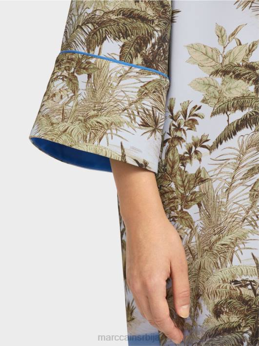 кошуља хаљина са целом штампом Marc Cain D688100 светло пудер плаве боје одећу