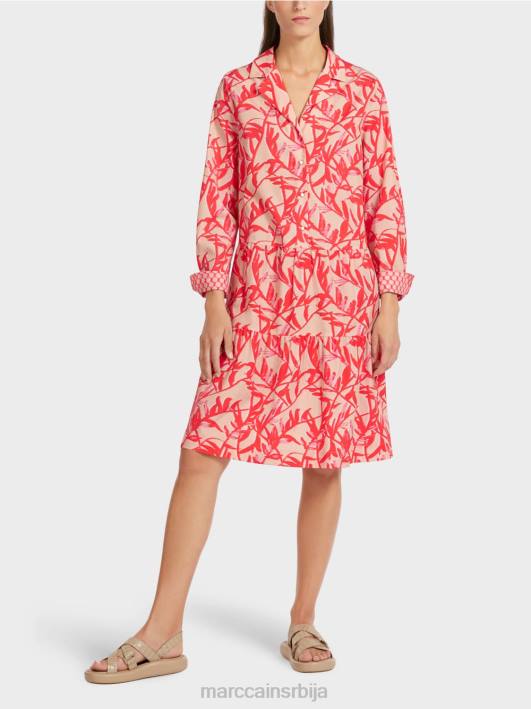 миди хаљина са реверима Marc Cain D688105 јарки тен одећу
