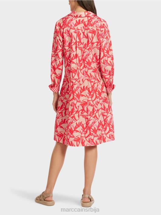 миди хаљина са реверима Marc Cain D688105 јарки тен одећу