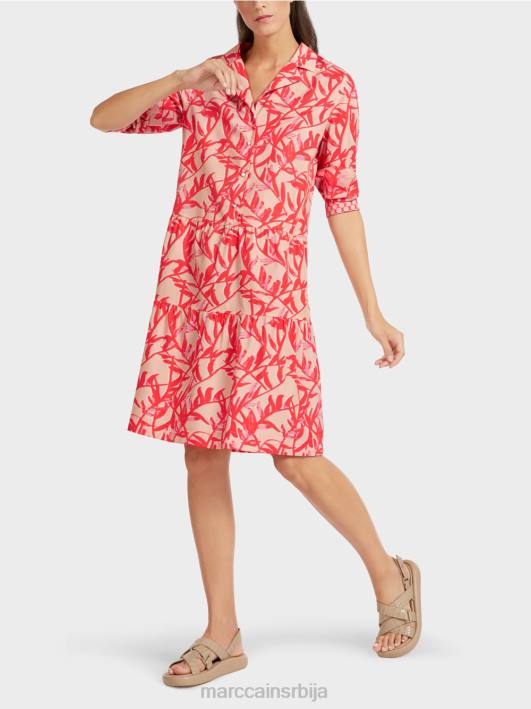 миди хаљина са реверима Marc Cain D688105 јарки тен одећу