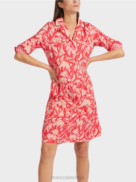 миди хаљина са реверима Marc Cain D688105 јарки тен одећу