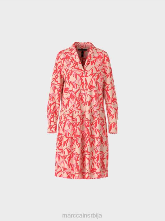 миди хаљина са реверима Marc Cain D688105 јарки тен одећу