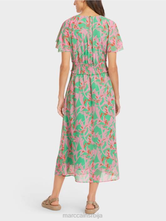 хаљина са цветним принтом Marc Cain D688106 светли жад одећу