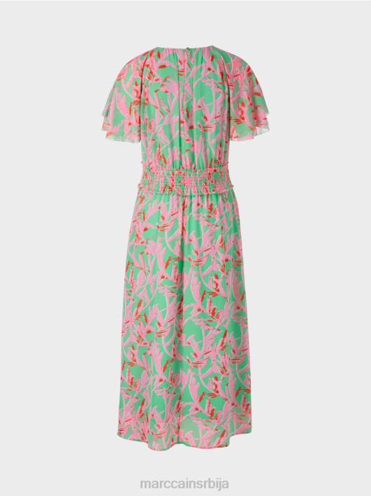 хаљина са цветним принтом Marc Cain D688106 светли жад одећу
