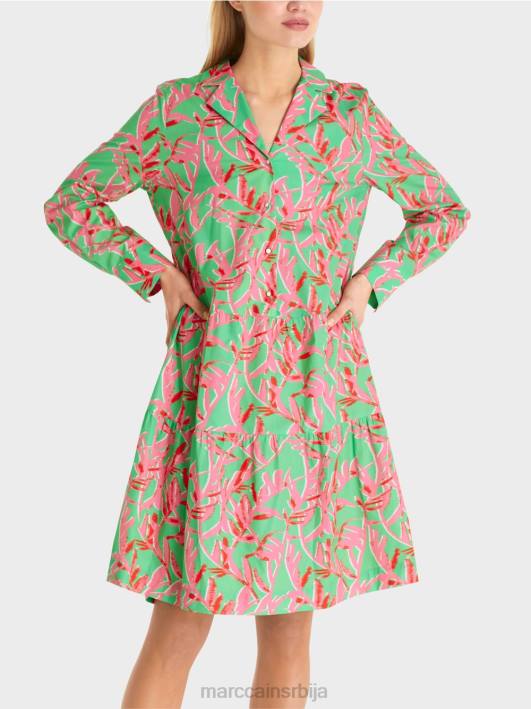 миди хаљина са реверима Marc Cain D688108 светли жад одећу