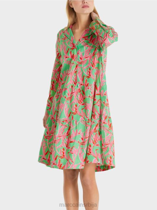 миди хаљина са реверима Marc Cain D688108 светли жад одећу