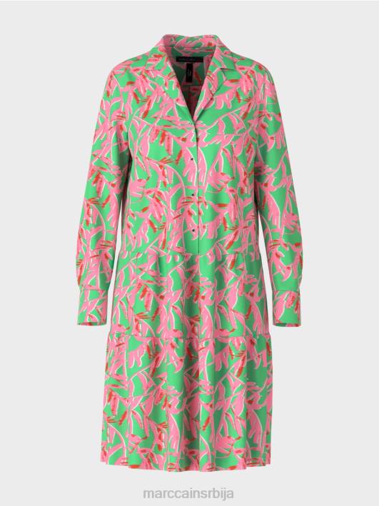 миди хаљина са реверима Marc Cain D688108 светли жад одећу