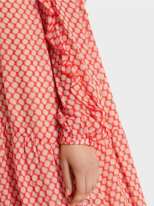 хаљина од вискозе Marc Cain D688111 мандарина одећу