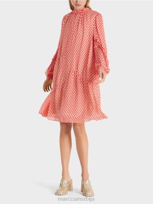 хаљина од вискозе Marc Cain D688111 мандарина одећу