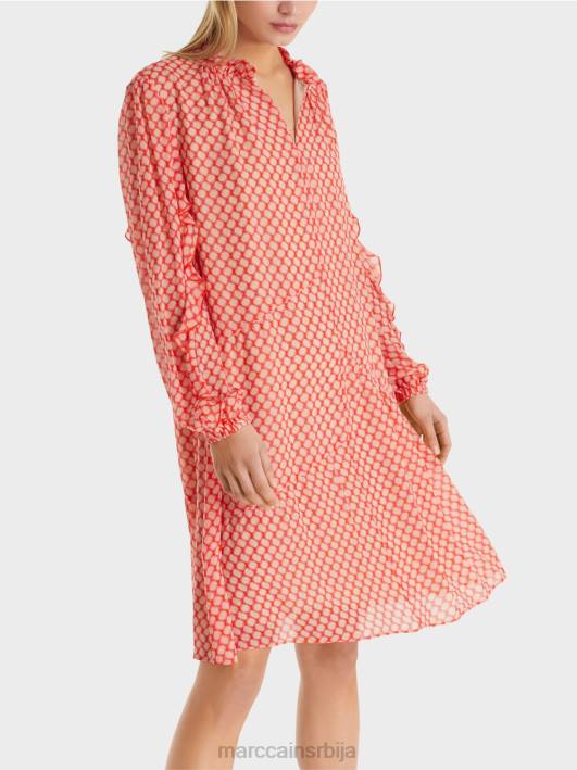 хаљина од вискозе Marc Cain D688111 мандарина одећу