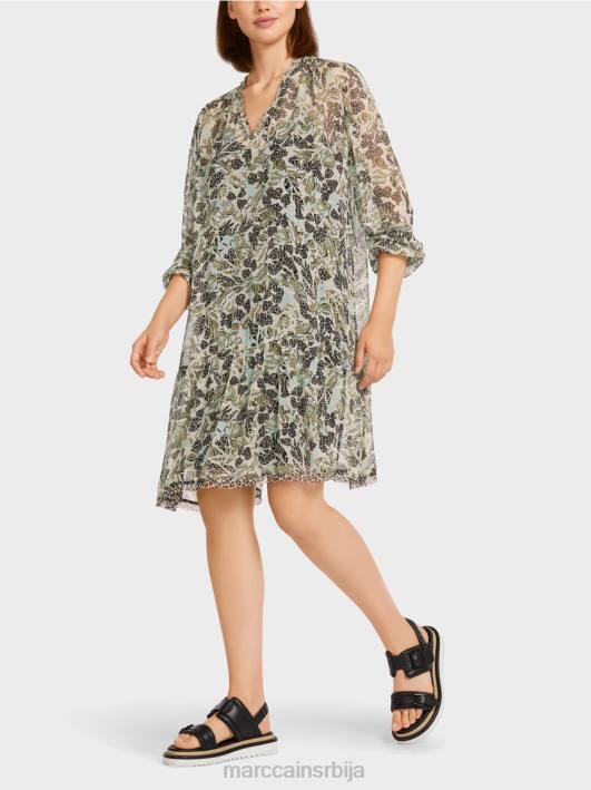 лагана хаљина од вискозног крепа Marc Cain D688112 мекани светларник одећу