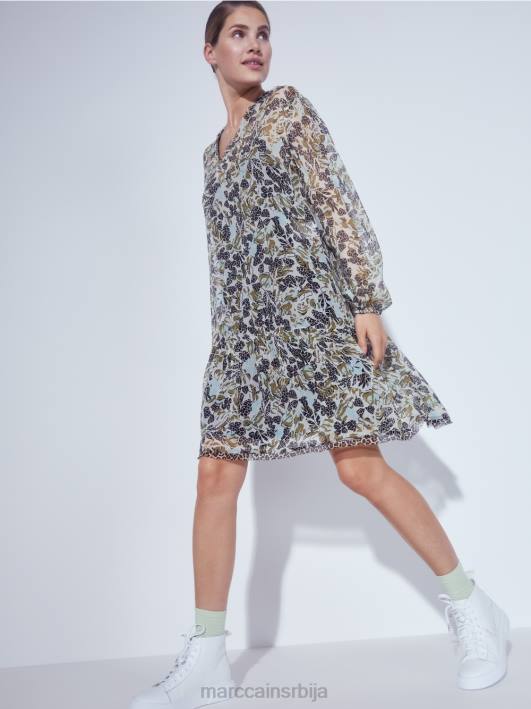 лагана хаљина од вискозног крепа Marc Cain D688112 мекани светларник одећу