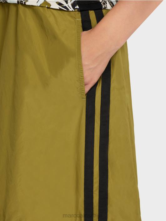 вишеслојна хаљина са мешавином стила и материјала Marc Cain D688113 мекани светларник одећу