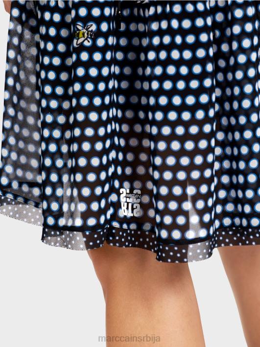 хаљина на точкице од вискозног крепа Marc Cain D688120 црн одећу