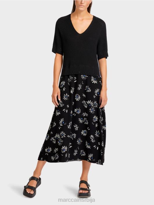 хаљина "плетена у немачкој" Marc Cain D688122 црн одећу