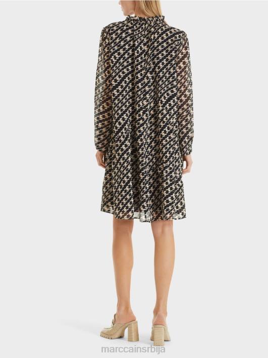 хаљина са графичким узорком Marc Cain D688126 црн одећу
