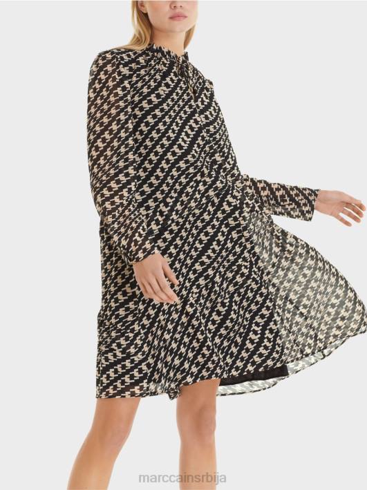 хаљина са графичким узорком Marc Cain D688126 црн одећу