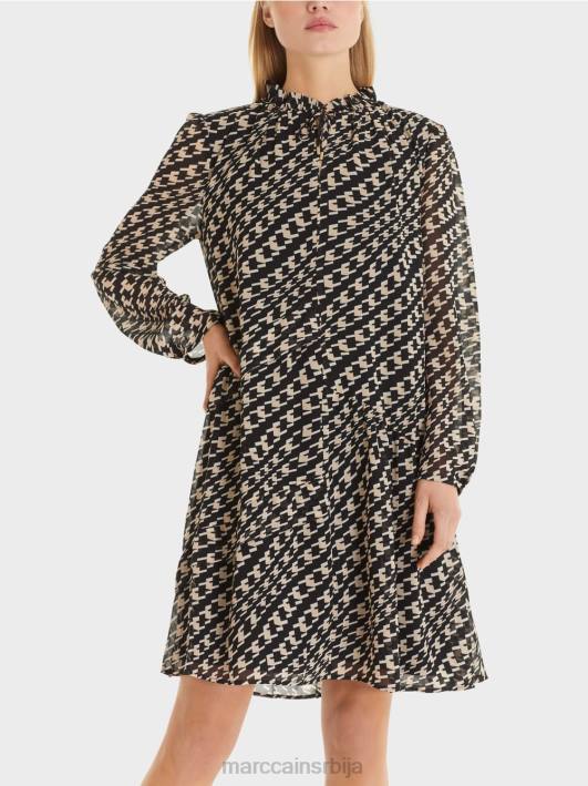 хаљина са графичким узорком Marc Cain D688126 црн одећу