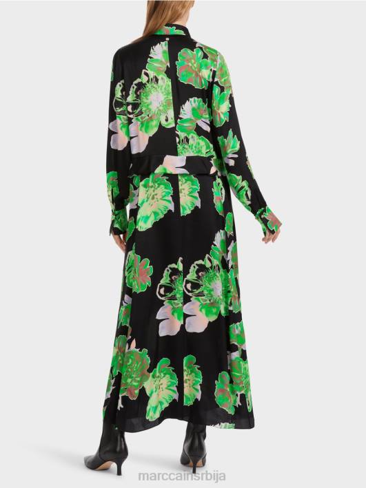 женствена хаљина са крагном Marc Cain D68812 црн одећу