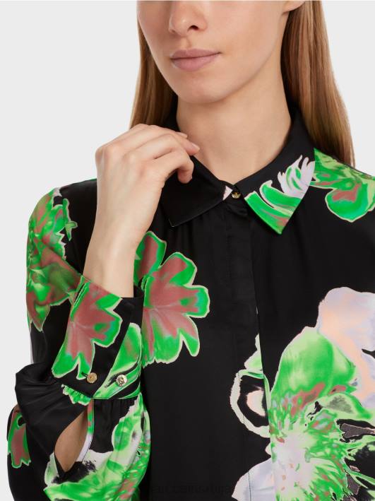 женствена хаљина са крагном Marc Cain D68812 црн одећу