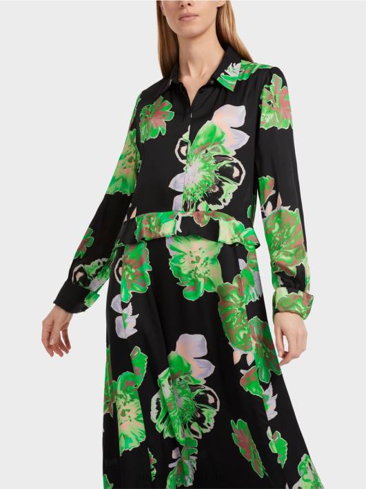 женствена хаљина са крагном Marc Cain D68812 црн одећу