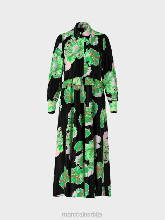 женствена хаљина са крагном Marc Cain D68812 црн одећу