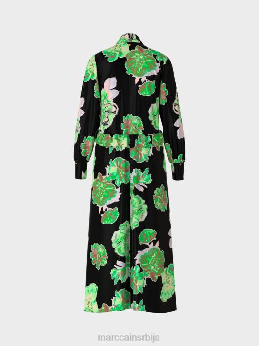 женствена хаљина са крагном Marc Cain D68812 црн одећу