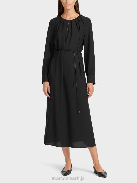 елегантна хаљина у ретро изгледу Marc Cain D688130 црн одећу