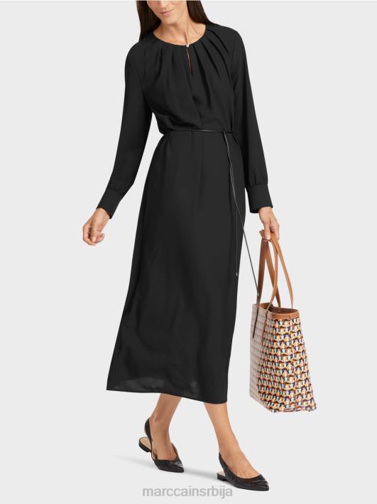 елегантна хаљина у ретро изгледу Marc Cain D688130 црн одећу