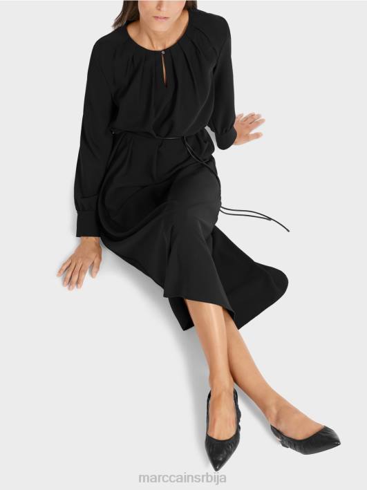 елегантна хаљина у ретро изгледу Marc Cain D688130 црн одећу