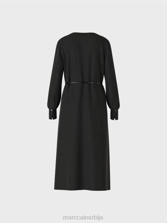елегантна хаљина у ретро изгледу Marc Cain D688130 црн одећу