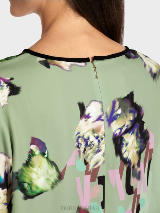 хаљина са целом штампом Marc Cain D688133 прах менте одећу