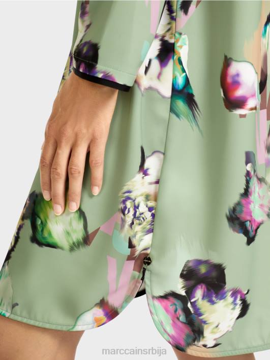 хаљина са целом штампом Marc Cain D688133 прах менте одећу