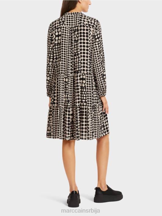 хаљина од рециклираног полиестера Marc Cain D688134 црн одећу