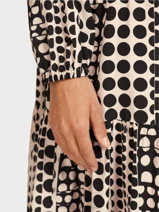 хаљина од рециклираног полиестера Marc Cain D688134 црн одећу