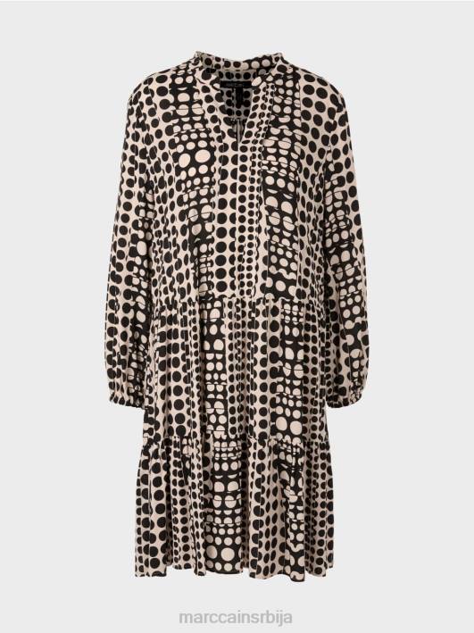 хаљина од рециклираног полиестера Marc Cain D688134 црн одећу