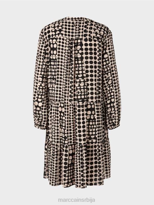 хаљина од рециклираног полиестера Marc Cain D688134 црн одећу