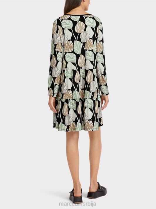 хаљина са мотивом целог листа Marc Cain D688137 прах менте одећу