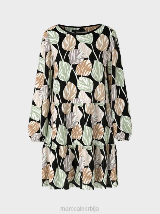 хаљина са мотивом целог листа Marc Cain D688137 прах менте одећу