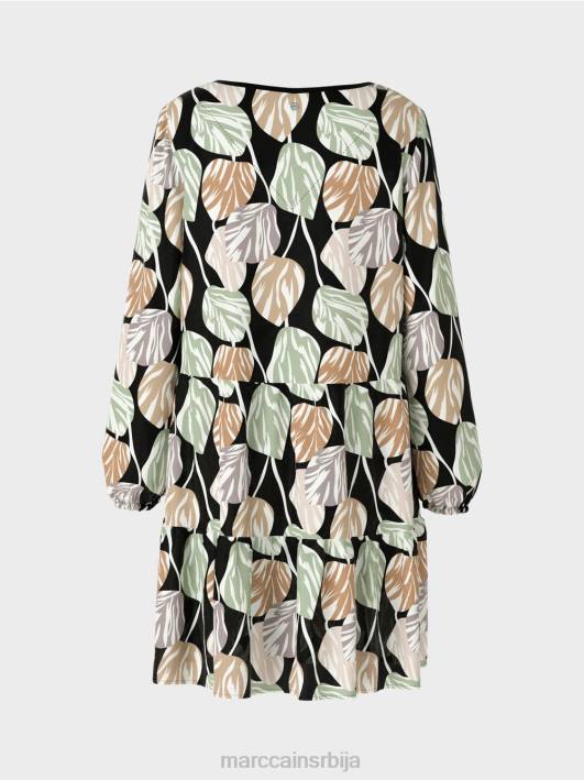 хаљина са мотивом целог листа Marc Cain D688137 прах менте одећу