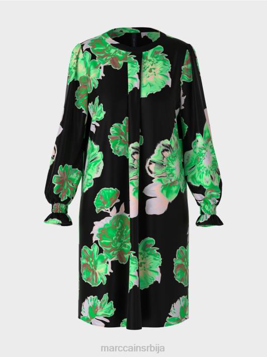 хаљина са цветним принтом Marc Cain D68813 црн одећу