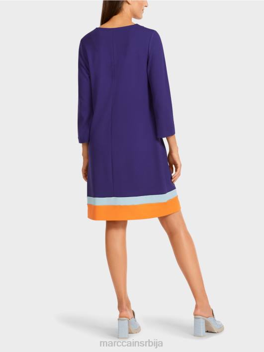 хаљина са порубом блокираним у боји Marc Cain D688140 краљевски пурпур одећу